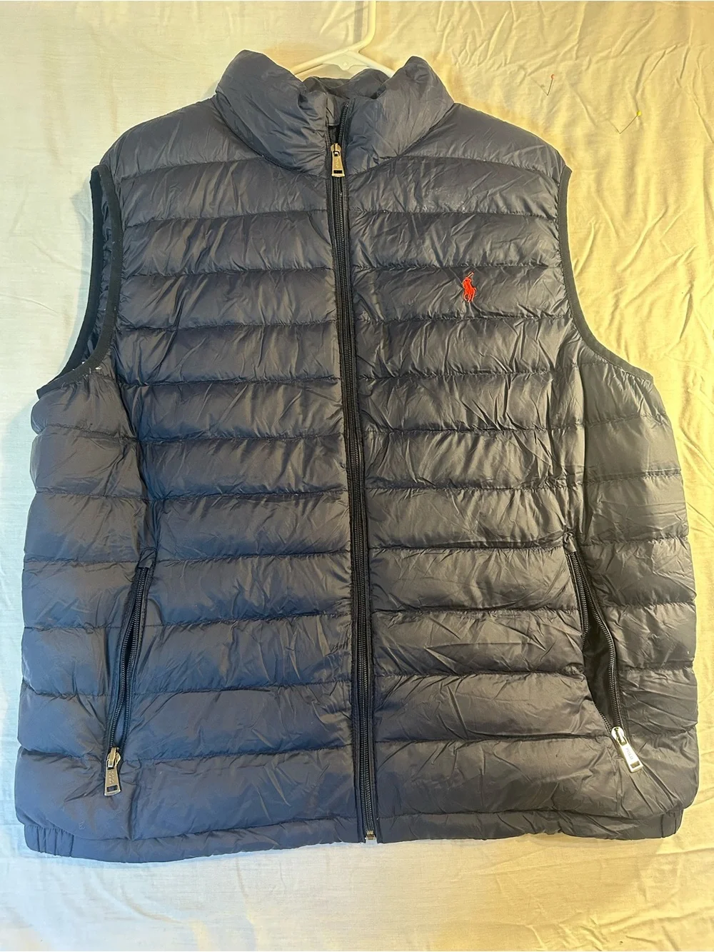 Polo Ralph Lauren Navy Puffer Vest Red Pony Logo Men’s XL
